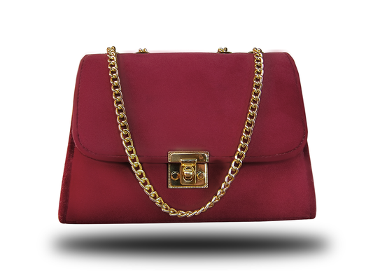 Pearl Maroon Velvet bag