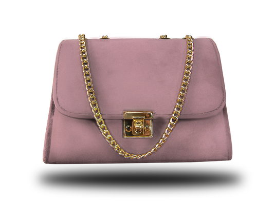 Pearl T-Pink velvet bag